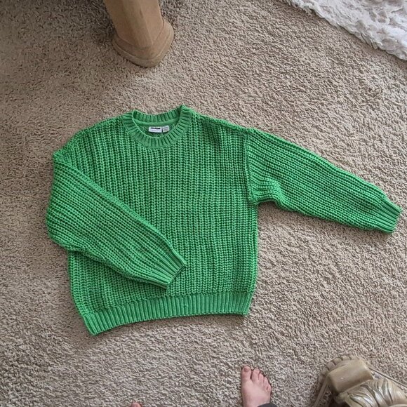 Noisy May Chunky Knit Green Sweater - Picture 2 of 5